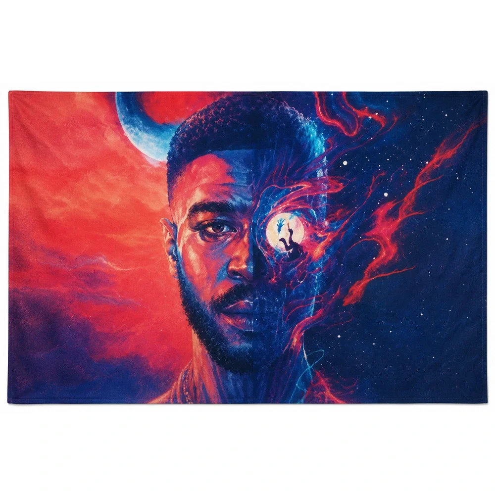 Kid Cudi Man on the Moon III The Chosen Wall Tapestry 60